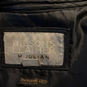 Wilsons Leather Black Lined Jacket with Thinsulate Tag